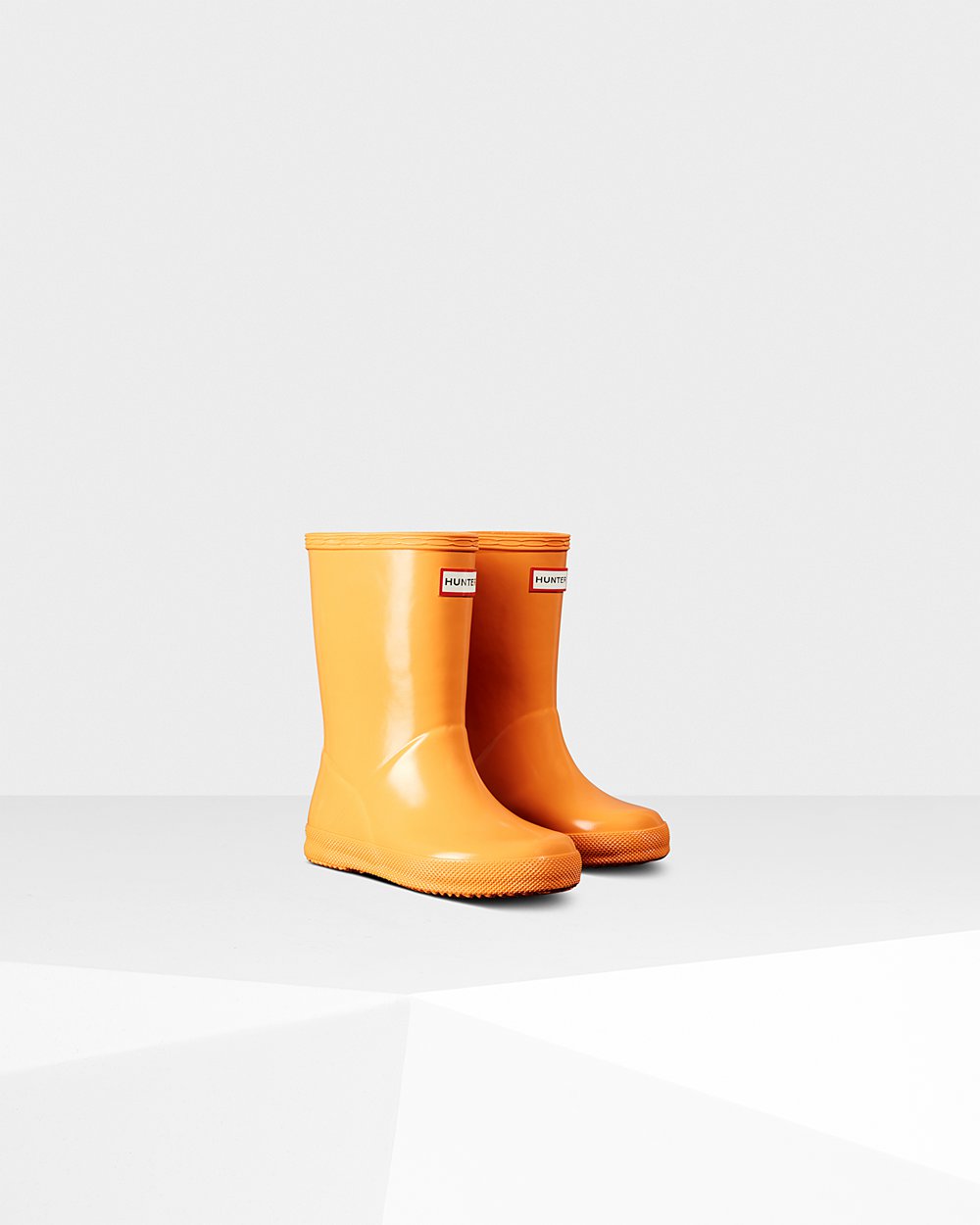 Kids Rain Boots - Hunter Original First Classic Gloss (10KANBUTO) - Orange